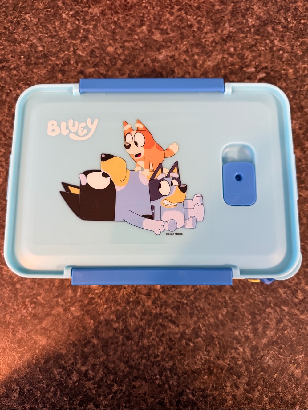 Bluey Light Blue Kids Food Container with Blue Accents